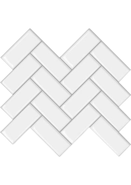 Banyo Backsplash Balıksırtı Için Yağa Dayanıklı Kolaj (Yurt Dışından)