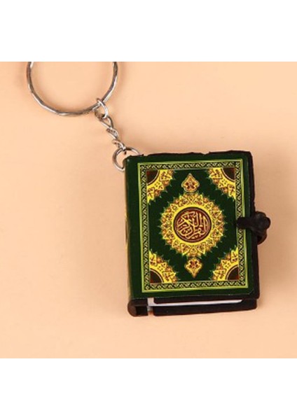 Mini Ark Kitap Arapça Anahtarlık Dekorasyon Anahtar Kolye Yeşil (Yurt Dışından)
