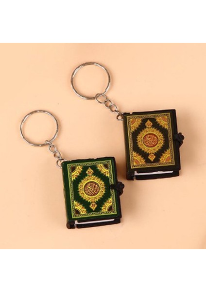 Mini Ark Kitap Arapça Anahtarlık Dekorasyon Anahtar Kolye Yeşil (Yurt Dışından)