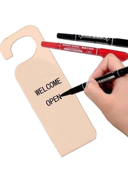 Paket 6pcs Ahşap Kapı Knob Askıları Diy Asma Plak Ofis Boş (Yurt Dışından) fiyatları