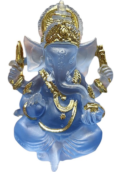 Oturma Odası Mavi Için Oturan Buda Heykeli Heykel Üstü Dekorasyonu (Yurt Dışından)