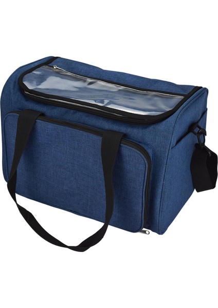 Tığ Örgü Çantası Düzenleyici Seyahat Tığ Iğneleri Bitmemiş Projeler Mavi (Yurt Dışından)