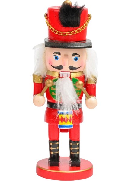 Parti Şenlikli Dekoratif Kırmızı Davul Için Ahşap Fındıkkıran El I Icı (Yurt Dışından)