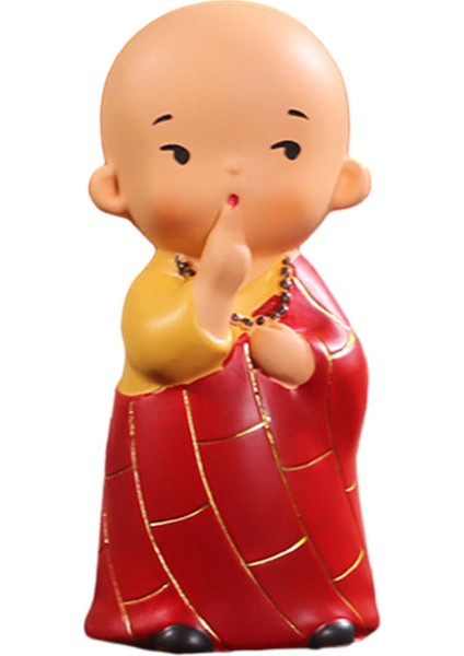 Küçük Keşiş Heykeli Paneli Ev Reçine Heykelcik Minyatür H (Yurt Dışından)