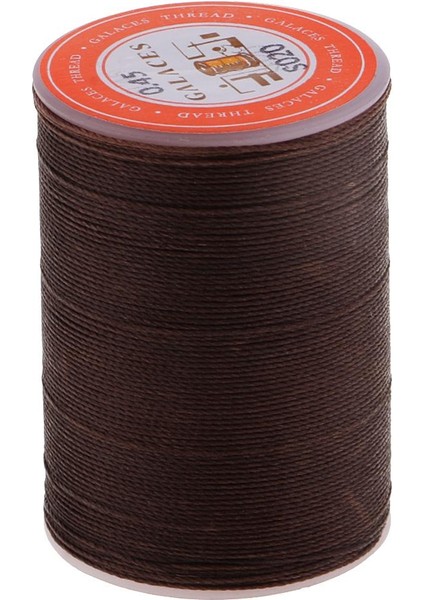 Leathercraft Kahve Için 0.45MM Yuvarlak Dikiş Deri Mumlu Polyester Ağda Ipliği (Yurt Dışından)