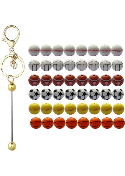 49PCS Mücevher Sporu Silikon Boncuklar Kordonlar Diy El Sanatları (Yurt Dışından) fırsatları