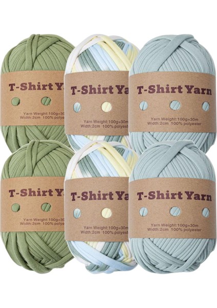 6 Adet Örgü Ipliği Kumaş Kumaş Halı Ipliği Spagetti Ipliği T-Shirt Ipliği Set C Için (Yurt Dışından) fiyatları