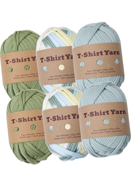 6 Adet Örgü Ipliği Kumaş Kumaş Halı Ipliği Spagetti Ipliği T-Shirt Ipliği Set C Için (Yurt Dışından) fırsatları