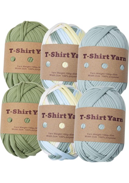 6 Adet Örgü Ipliği Kumaş Kumaş Halı Ipliği Spagetti Ipliği T-Shirt Ipliği Set C Için (Yurt Dışından) indirimleri