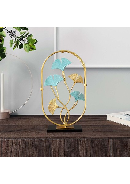 Yapraklar Heykeli Yaprak Figürleri Demir Modern Koleksiyon Metal Yaprak Heykel Masası Ginkgo (Yurt Dışından)