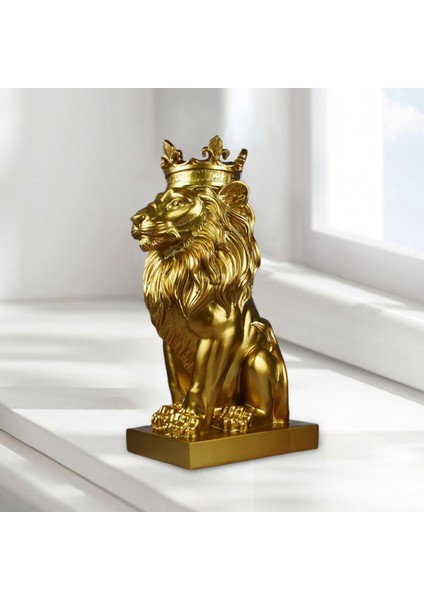 3D Aslan Başkanı Hayvan Hayvanları Raf Yatak Odası Dekorasyon Aureate Için Heykel (Yurt Dışından)