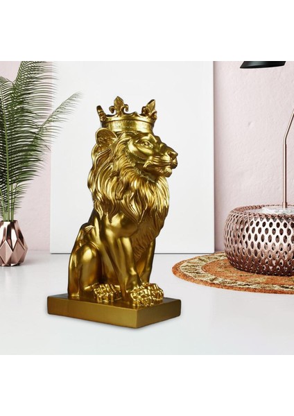 3D Aslan Başkanı Hayvan Hayvanları Raf Yatak Odası Dekorasyon Aureate Için Heykel (Yurt Dışından)