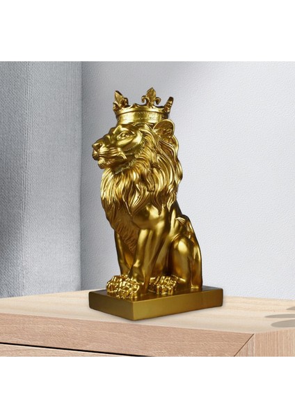 3D Aslan Başkanı Hayvan Hayvanları Raf Yatak Odası Dekorasyon Aureate Için Heykel (Yurt Dışından)