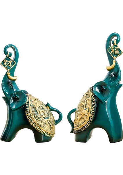 Dolaplar Için I Fengshui Süslü 2 Fil Heykeli (Yurt Dışından) modelleri