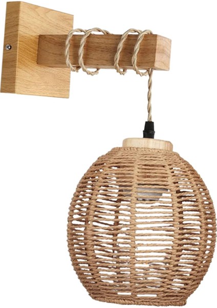 Rattan Duvar Lambası Mutfak Adası Ahır Sundurma Yatak Odası Çatı Katı Duvar Işıkları (Yurt Dışından)