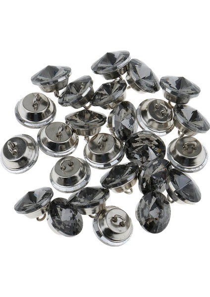 Goblen Dekorasyonu Için 25 Düğme Kristal 18MM Gri (Yurt Dışından) fiyatları