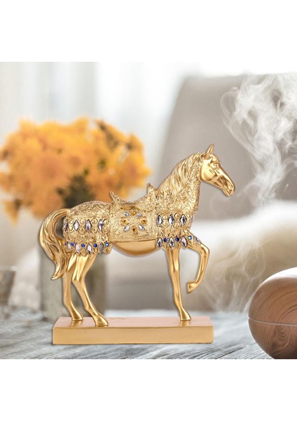 Reçine Paça At Heykelcik Heykeli Ev Masaüstü Dekorasyon Altın (Yurt Dışından) fiyatları