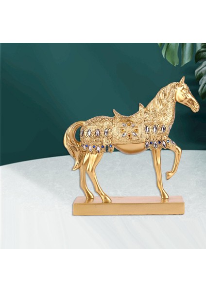Reçine Paça At Heykelcik Heykeli Ev Masaüstü Dekorasyon Altın (Yurt Dışından) modelleri
