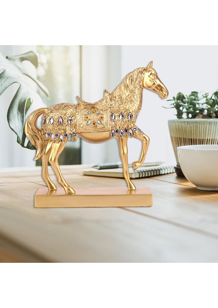 Reçine Paça At Heykelcik Heykeli Ev Masaüstü Dekorasyon Altın (Yurt Dışından) indirimleri