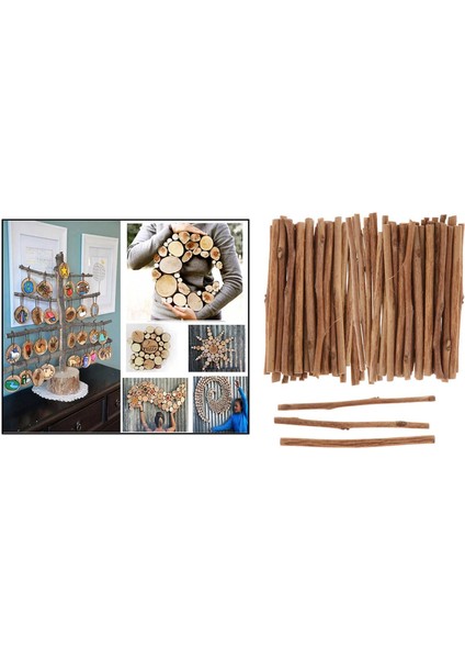 Bitmemiş Ahşap Kütük Dilimleri El Sanatları Odası Parti Ev Için 100 Çubuklar (Yurt Dışından) modelleri