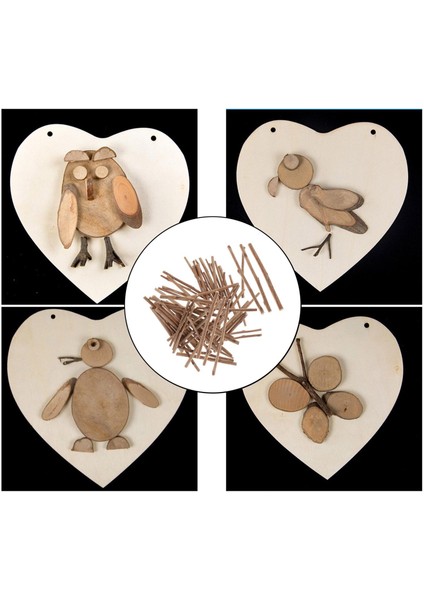 Bitmemiş Ahşap Kütük Dilimleri El Sanatları Odası Parti Ev Için 100 Çubuklar (Yurt Dışından) fırsatları