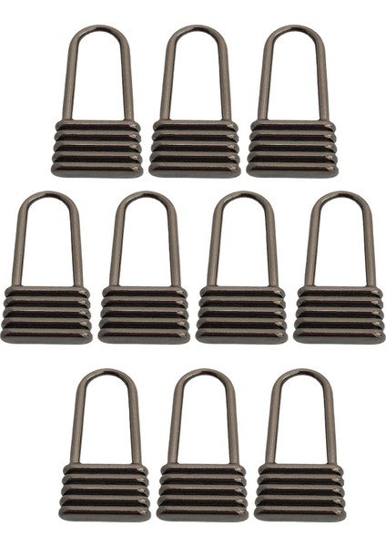 10 Metal Fermuar Kafaları Yedek Takımı Çekme Sekmesi Zip Etiketleri (Yurt Dışından)