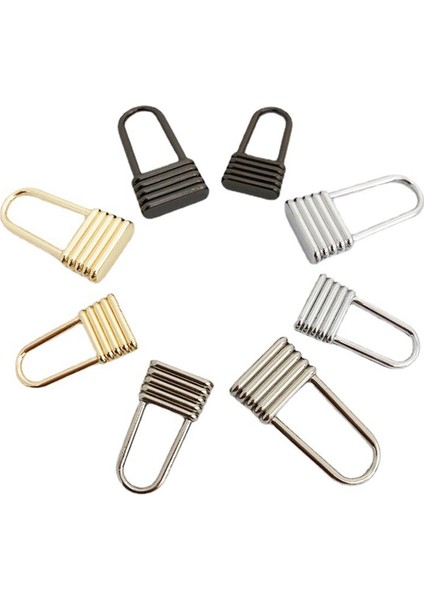 10 Metal Fermuar Kafaları Yedek Takımı Çekme Sekmesi Zip Etiketleri (Yurt Dışından) indirimleri