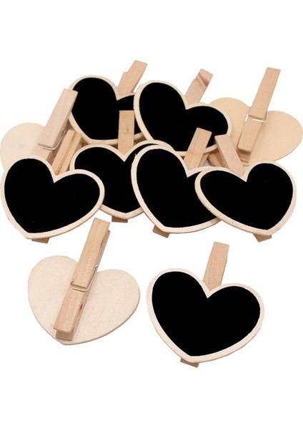 10 Ahşap Mini Kara Standı Düğün Kara Kara 5.5x6.6cn (Yurt Dışından)