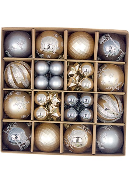 44X Noel Set Ğı Dekoru Düğün Ğum G Için Gri Şampanya Altın (Yurt Dışından)