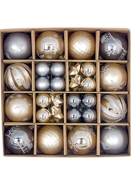 44X Noel Set Ğı Dekoru Düğün Ğum G Için Gri Şampanya Altın (Yurt Dışından)
