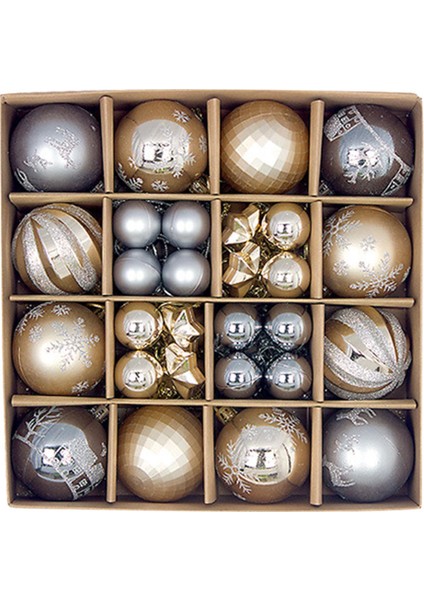 44X Noel Set Ğı Dekoru Düğün Ğum G Için Gri Şampanya Altın (Yurt Dışından)