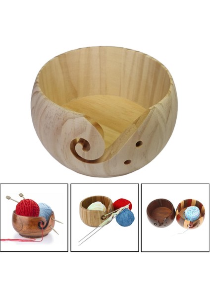 Örgü Ipliği Doğal Ahşap Için Kapaklı Ahşap I Kase Depolama (Yurt Dışından) fırsatları