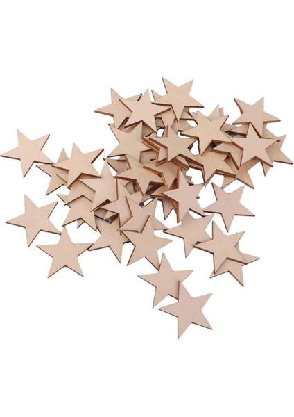 50/25/10 Ahşap Yıldız Zanaat Scrapbooking Süsleme 50 40MM (Yurt Dışından)