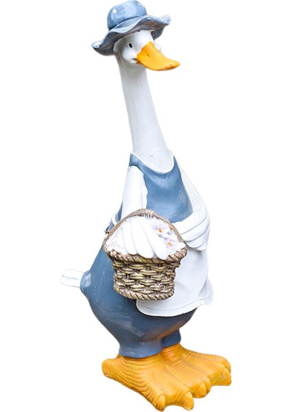 Ördek Heykeli Bahçe Heykeli Dekor Koleksiyonları, Sevimli Ördek Kapalı Açık Bahçe B Gri (Yurt Dışından)