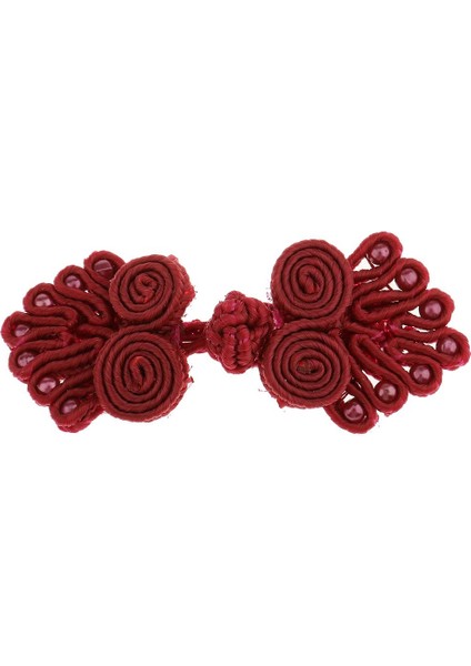 20 Takım Çin Düğüm Kurbağa Düğmeleri Boncuklu Giyim Tang Takım Dekorasyon Kırmızı (Yurt Dışından) indirimleri