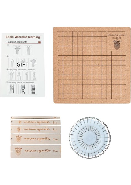 Düğüm Ipi Ölçme Tığ Için Makrome Tahtası ve Pimler Örgü I (Yurt Dışından)