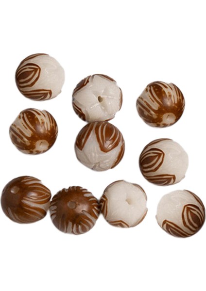10 Adet Oyma Boncuk Takı Yapımı Için Ahşap Ara Boncuk 1.2cm (Yurt Dışından)