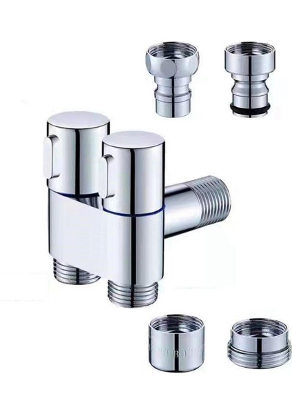 Üç Yönlü Açı Durdurucu Musluk Işı G1/2 Diş Doldurma, 3 Çıkışlı (Yurt Dışından) fırsatları