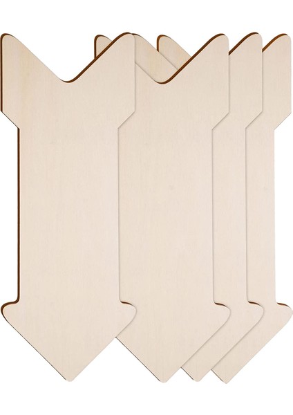 4x Bitmemiş Boş Dekoratif Boyasız Ahşap (Yurt Dışından)