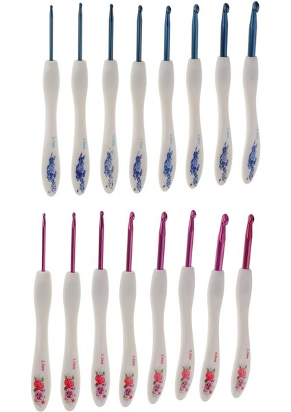 8 Boyutlu Alüminyum Alaşımlı Tığ Kancaları Örgü 2.5-6mm - Kırmızı (Yurt Dışından) fırsatları