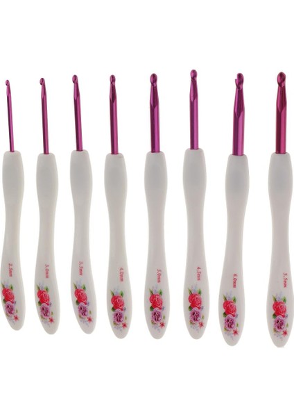 8 Boyutlu Alüminyum Alaşımlı Tığ Kancaları Örgü 2.5-6mm - Kırmızı (Yurt Dışından) indirimleri