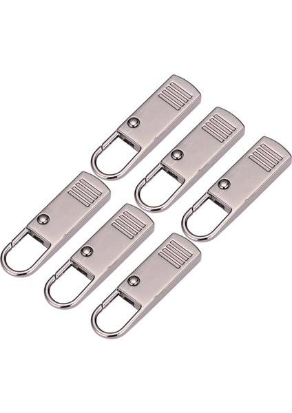 6'lı Metal Çıkarılabilir Fermuar Sabitleyici Fermuar Etiketi Çanta Için Çekme Ucu , Gri L (Yurt Dışından)