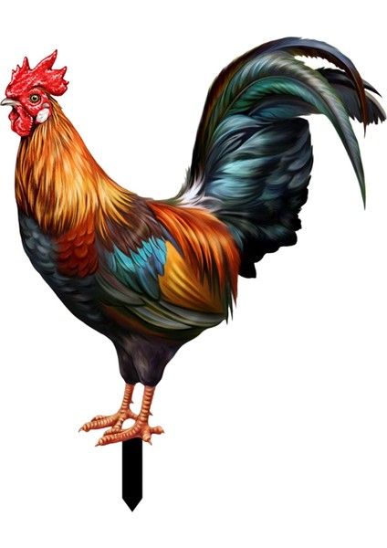 Heykeli Kazık Tavuk Heykeli Veranda Için Kazıkları (Yurt Dışından)