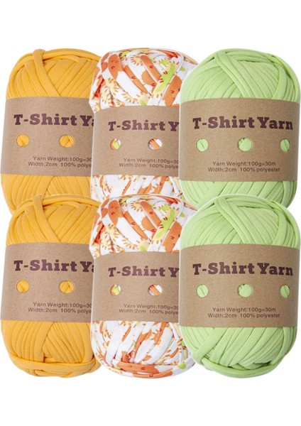 6 Adet Örgü Ipliği Kumaş Kumaş Halı Ipliği Spagetti Ipliği T-Shirt Ipliği Set B Için (Yurt Dışından) fiyatları
