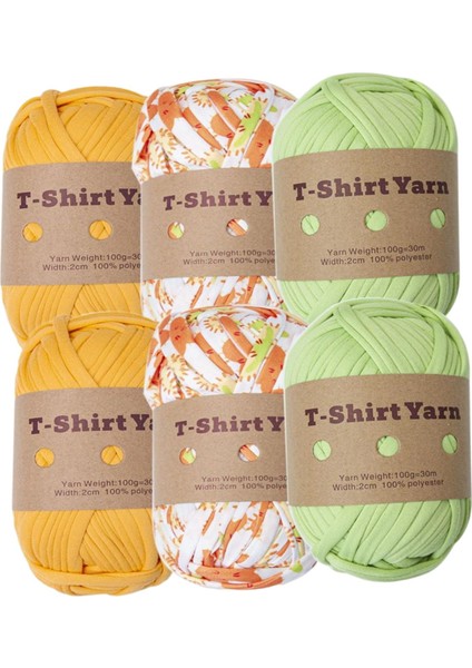 6 Adet Örgü Ipliği Kumaş Kumaş Halı Ipliği Spagetti Ipliği T-Shirt Ipliği Set B Için (Yurt Dışından) modelleri