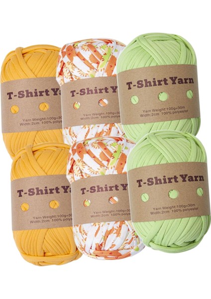 6 Adet Örgü Ipliği Kumaş Kumaş Halı Ipliği Spagetti Ipliği T-Shirt Ipliği Set B Için (Yurt Dışından) fırsatları
