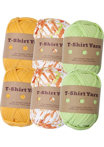 6 Adet Örgü Ipliği Kumaş Kumaş Halı Ipliği Spagetti Ipliği T-Shirt Ipliği Set B Için (Yurt Dışından) indirimleri