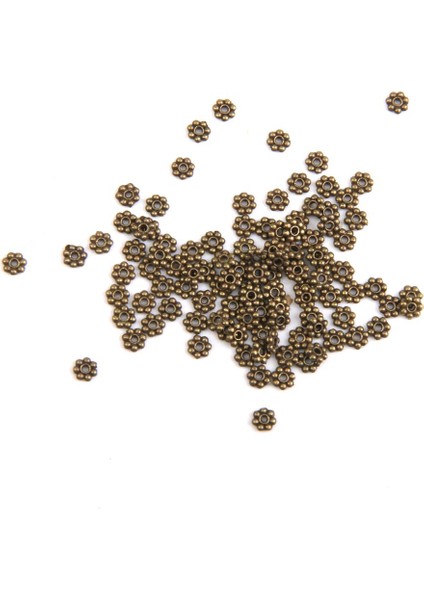 100 Vintage Takı Yapımı Çiçek Dıy Dağınık Metal 4mm (Yurt Dışından)