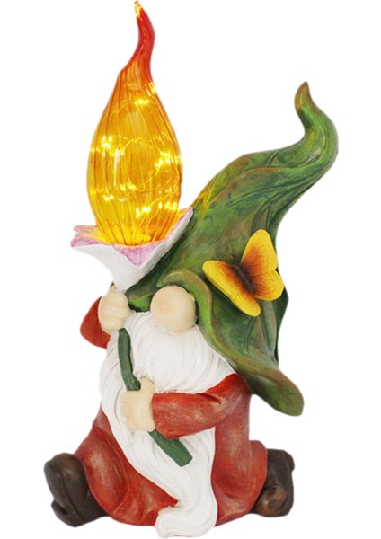 Gnome Heykeli-Reçine Gnome Heykelcik Reçine Heykel Masaüstü Heykelcik Dekorasyon Gnome Avlu Mobilyaları (Yurt Dışından)