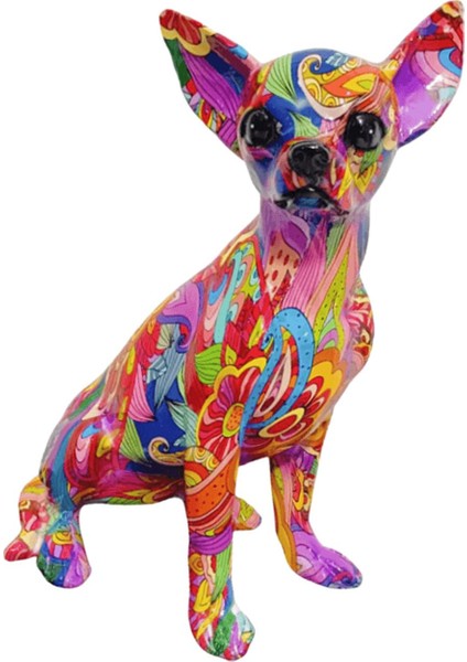 Oturma Odası Odası B Için Graffiti Chihuahua Heykeli Süsleme El I (Yurt Dışından) modelleri